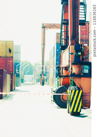 Shipping yard, industrial scene 118836165