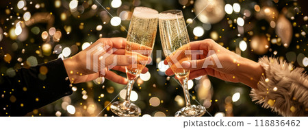 Celebration Christmas or new years eve party 118836462
