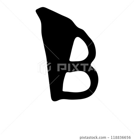 B（字母/大寫字母）/手寫書法材料 118836656