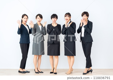 White background business woman White background business woman 118836791
