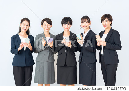 White background business woman 118836793