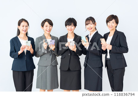 White background business woman 118836794