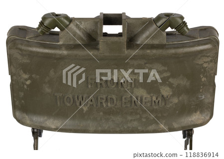 M18 Claymore mine is a directional anti-personnel mine developed for the United States Armed Forces. 118836914