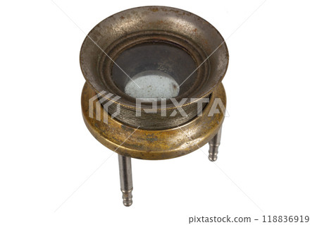 Vintage nautical tripod magnifying glass for reading map. 118836919