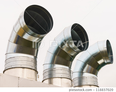 Metal gutter, ventilator, car exhaust 118837020
