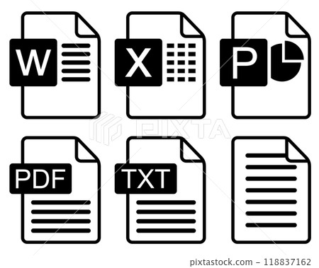 Icon set of several files 118837162
