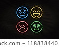 Neon signs with four different emotions 118838440