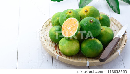 秋味早蜜柑薩摩蜜柑（早蜜柑白底） 118838863