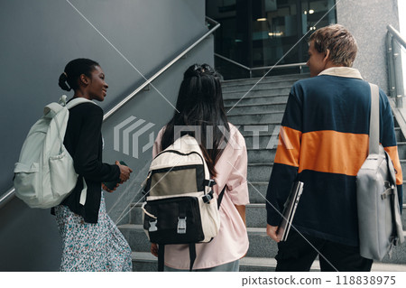 Students Going Up The Stairs For Lessons 118838975