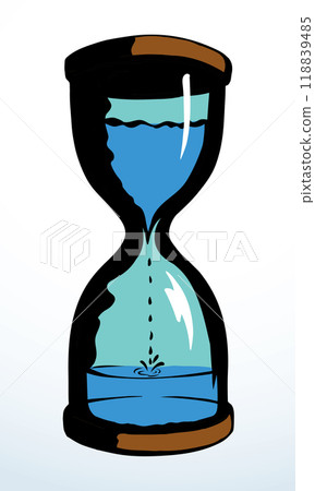 Old water hourglass. Vector drawing icon Old water hourglass. Vector drawing icon 118839485