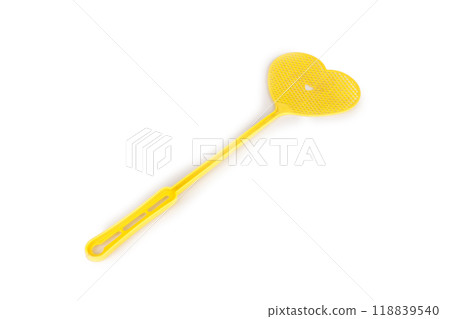 Fly swatter yellow isolated on white background 118839540