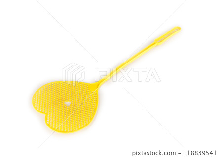 Fly swatter yellow isolated on white background 118839541