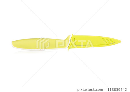 Fly swatter yellow isolated on white background 118839542