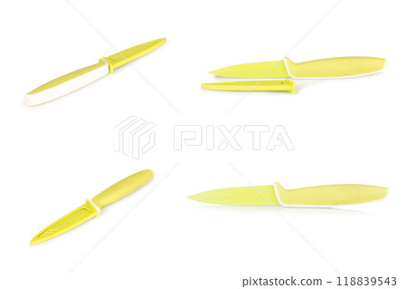 Fly swatter yellow isolated on white background 118839543