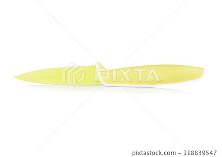 Fly swatter yellow isolated on white background 118839547