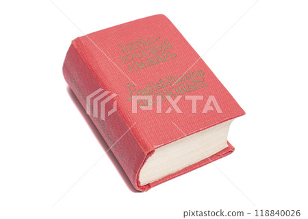 Moscow, Russia, August 10, 2024:English-Russian dictionary book. English translation: English-Russian dictionary (inscription is in Russian) Moscow, Russia, August 10, 2024:English-Russian dictionary book. English translation: English-Russian dictionary (inscription is in Russian) 118840026