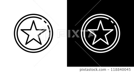 Star simple line icon 118840045