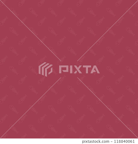 Pattern of a fish skeleton on a moderate purple-red background Pattern of a fish skeleton on a moderate purple-red background 118840061