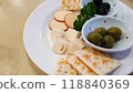 Olives and cheese 118840369