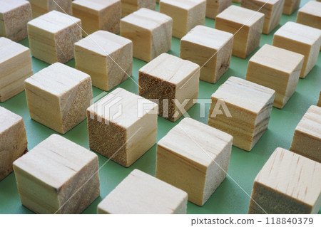 Abstract lines of cubes. Symbolizes lack of creativity and repetitive tasks. Abstract lines of cubes. Symbolizes lack of creativity and repetitive tasks. 118840379