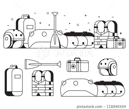 Rafting and Water Hike Equipment Rafting and Water Hike Equipment 118840504