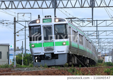 [JR北海道]721系列區域快速「機場」（千歲線：白色-苗保） 118840547