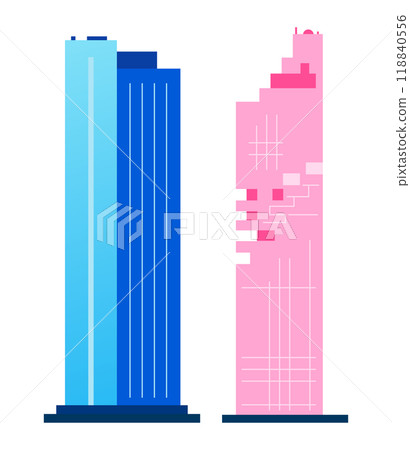 Skyscrapers of Bangkok - modern flat design style single isolated image Skyscrapers of Bangkok - modern flat design style single isolated image 118840556