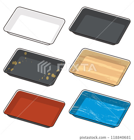 Set of 6 colorful food trays Set of 6 colorful food trays 118840681