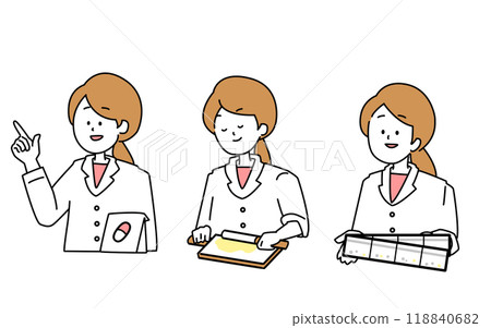 A pharmacist explaining medicine 118840682