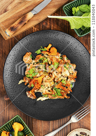 Tasty vegetable omelette. Tasty vegetable omelette. 118840843