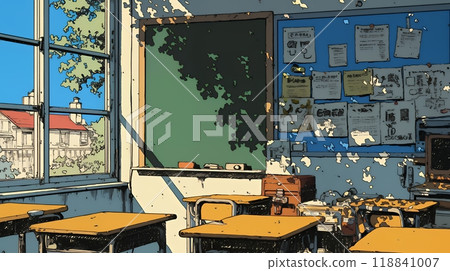 空蕩蕩的學校教室 空蕩蕩的學校教室 118841007