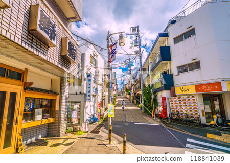 Tokyo cityscape in Japan: View of Yoyogi-Uehara Station in Shibuya Ward, Tokyo 118841089