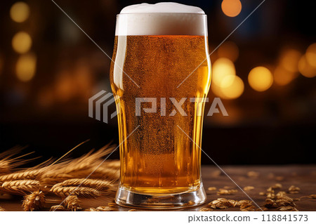 Draft beer on the counter 118841573