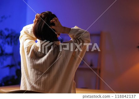 Troubled woman 118842137