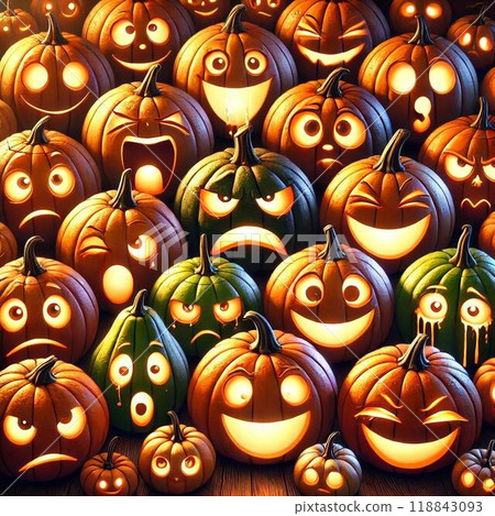 Halloween pumpkin with Halloween decorations Halloween pumpkin with Halloween decorations 118843093