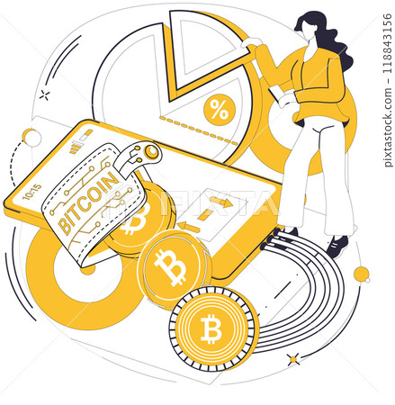 Bitcoin wallet vector illustration. Invest in future finance by adopting sophisticated Bitcoin wallet Blockchain, backbone secure digital transactions, empowers your wallet Economic progress unfolds Bitcoin wallet vector illustration. Invest in future finance by adopting sophisticated Bitcoin wallet Blockchain, backbone secure digital transactions, empowers your wallet Economic progress unfolds 118843156