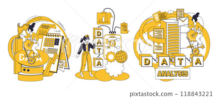 Big data vector illustration. Big data, silent conductor, orchestrates symphony digital insights Database, repository knowledge, cradles essence big data narratives Data processing, alchemy Big data vector illustration. Big data, silent conductor, orchestrates symphony digital insights Database, repository knowledge, cradles essence big data narratives Data processing, alchemy 118843221