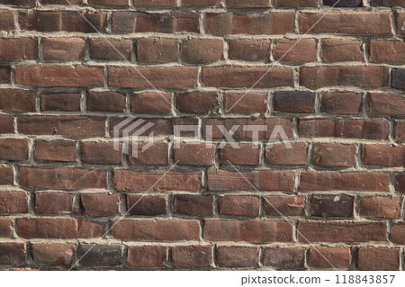 Old brick wall background material 118843857