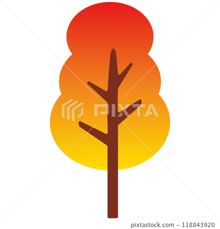 插圖素材樹木植物秋季漸變 118843920