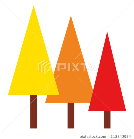 Illustration material: Trees, plants, autumn Illustration material: Trees, plants, autumn 118843924