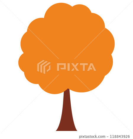 Illustration material: Trees, plants, autumn Illustration material: Trees, plants, autumn 118843926