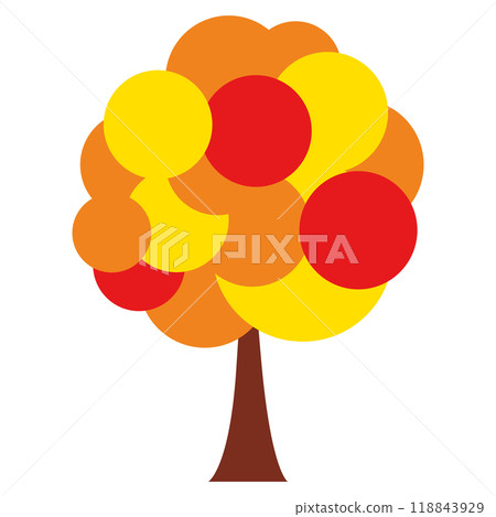 Illustration material: Trees, plants, autumn Illustration material: Trees, plants, autumn 118843929
