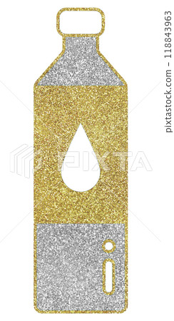 Illustration material: Plastic bottles, silver and gold Illustration material: Plastic bottles, silver and gold 118843963
