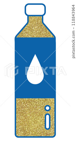 Illustration material: Plastic bottle, silver 118843964