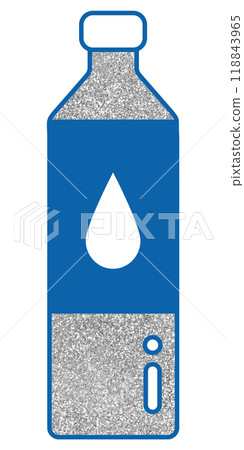 Illustration material: Plastic bottle, silver Illustration material: Plastic bottle, silver 118843965