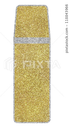 Illustration material: Water bottle, silver and gold Illustration material: Water bottle, silver and gold 118843966