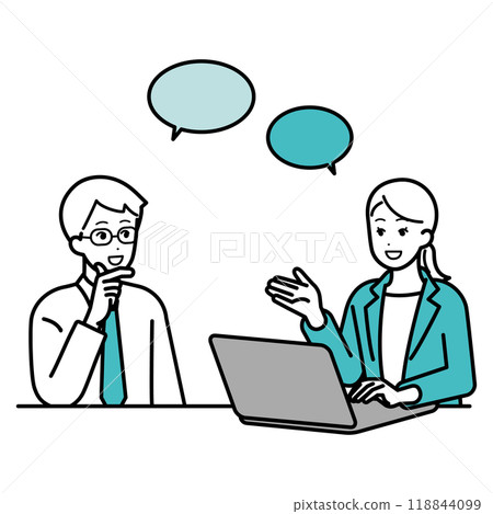 商務人士交談的插圖 商務人士交談的插圖 118844099