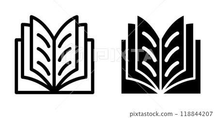 Illustration Vector graphic of book icon template 118844207