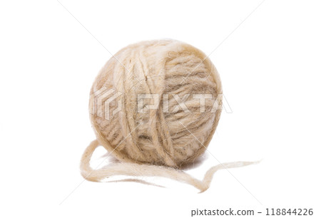 ball of woolen thread isolated ball of woolen thread isolated 118844226
