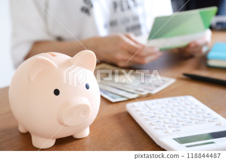 儲蓄、儲蓄、投資形象 118844487